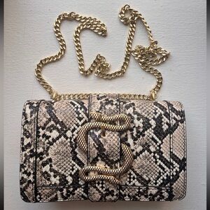 Express Chainlink Snake Clutch Shoulder Bag